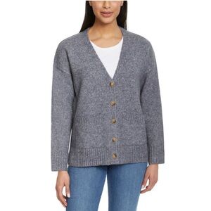 Ella Moss Soft Knit Gray Size Medium Women's Cardigan Sweater